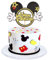 Blumomon 1Pcs Glitter Mouse Cake Topper Mouse Cake Decorations，Baby Shower Cake Topper for Boy Birthday Party Decorations Baby Shower Party Decoration Supplies