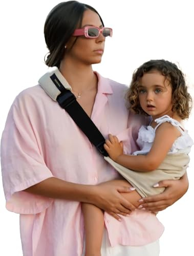 wildride Sangle d’épaule pliable compacte, deuxième porte-bébé, élingue à une main pour câliner les sorties, voyage, élégant, soutien 20 kg, importé