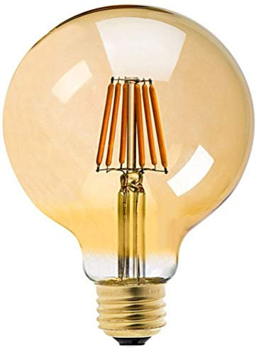 Leo's Light 8W LED Edison Lampe G125 LED Filament Lampe Dekorative Glühbirnen E27, ersetzt 80 Watt, 800 Lumen, 2200K Warmweiß, für Hängelampe Wandleuchte Pendelleuchte (Golden, 8W)