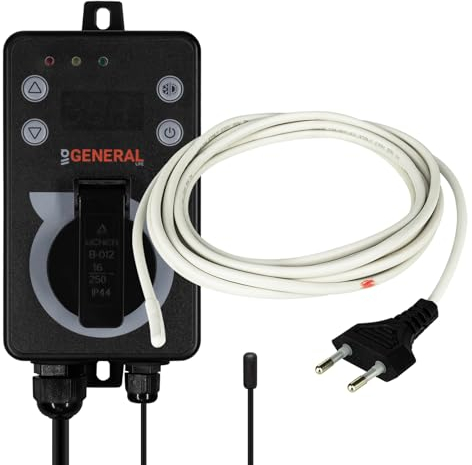 2,5m flexibles Silikon Heizkabel 40W/m + GH600 Outdoor Thermostat - Optimal als Rohrbegleitheizung, Frostschutz, Temperierung