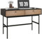 HOMCOM Bureau avec Rangement Table de Bureau avec tiroirs Table d'Ordinateur, Cadre en métal, 106L x 50l x 77H cm Noir