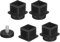 QUARKZMAN 4 Pcs Pied de Meuble Réglable, 40x40mm Pieds de Nivellement en Plastique, Tube Rectangulaire à Insérer, Niveleurs à Visser Trou d'ajustement 40mm pour Table et Chaise, Noir