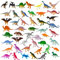 anyìshwu 48 Stücke Dinosaurier Spielzeug Set, Kleine Dinosaurier Figuren Set Dino Figuren, Mini Dinosauriers Kunststoff Pädagogisches Spielzeug für Jungen Mädchen Geschenke Kindergeburtstag