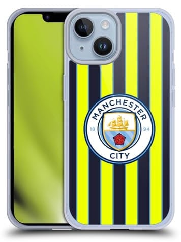 Head Case Designs Officially Licensed Manchester City Man City FC Away 2024/25 Badge Kit Soft Gel Case Compatible With Apple iPhone 14