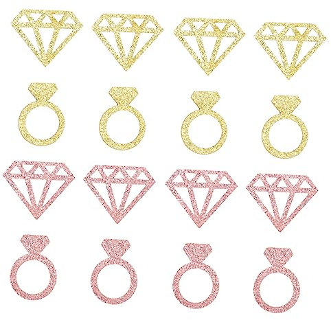 Amosfun Diamantförmiges Glitzer-konfetti-papierhandwerk für Hochzeit Brautparty Geburtstagsparty