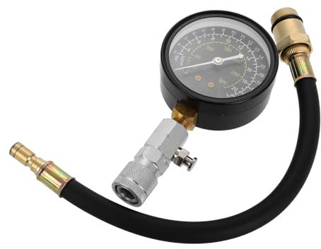 OSOLADY Engine Compression Tester Kit Car Engine Cylinders for Portable Compression Check Tool Multifunctional Pressure Gauge Metal Plastic Rubber for Automotive Repair Work