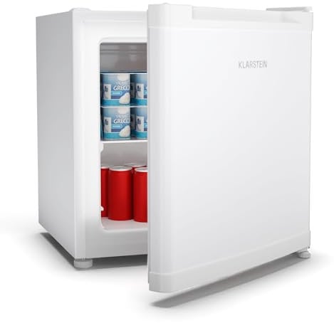 Klarstein Irene Mini-Gefrierschrank, 31L Kühl-/Gefrierkombination Mit Temperaturregelung -24 °C bis 10 °C, Energieeffizient, Leise 38 dB Für Schlafzimmer & Kleine Räume, Kompaktes Design
