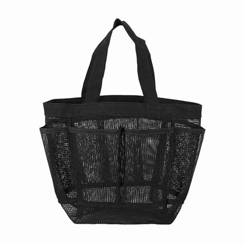 Brrnoo Netz-Duschtasche mit 8 Taschen, Schnell-Trocknend für Dusche, Fitnessstudio, Strand, Camping & Reisen, Ideale Größe 7,9x7,1x5,5 Inch, Studentenwohnheim, Badezimmer-Organizer