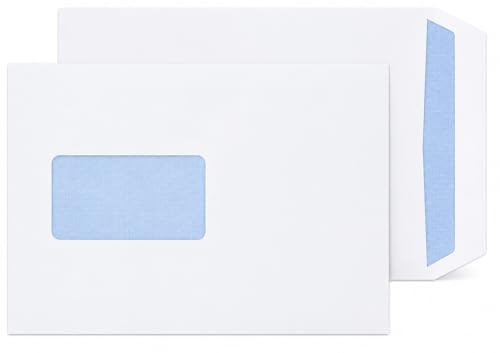 RFE Pack of 500 - C5 / A5 White Mailing Envelopes with Window Self Seal for Posting mailing Home Office, Ecommerce and Business 90gsm 229 x 162mm