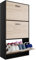 CASABEL Schuhschrank für 18 Paar – Schrank mit großem Fassungsvermögen für Eingangsbereich, Flur – L 60 x T 24 x H 113 cm – Schwarz/helles Holz