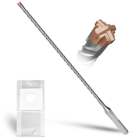 METOTY SDS Plus bohrer 6mm×260mm,mit 4 Hartmetallschneiden,Kopf mit Beschichtung,Steinbohrer,Hammerbohrer,Betonbohrer,Für Stein,Beton,Naturstein,Ziegelmauer