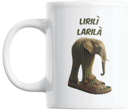 Gift Island Lirili' Larila' Italian Brain Rot Tasse – Meme Tasse und – lustige Geschenke – Wichtel-Meme-Geschenktasse – Kaffeetasse – 325 ml