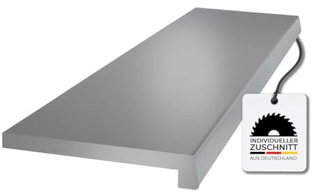 HausFux Fuxalit Innenfensterbank Anthrazit – Zuschnitt auf Maß – MDF Fensterbank mit CPL-Beschichtung – modern, UV-beständig, pflegeleicht (Anthrazit, T x L | 30 x 80 cm)