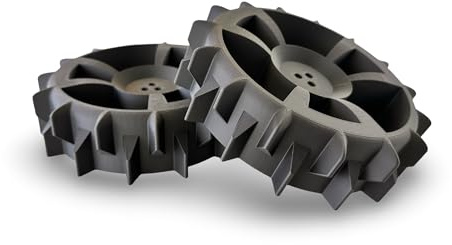 2x Antriebsräder passend für Bosch Indego Serie 300/350/400/500/700 | Besserer Halt & Geländetauglich dank Spikes, Robuste Ersatzräder Offroad
