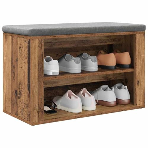 vidaXL Shoe Rack 75 x 35 x 45 cm Engineered Wood Old wood