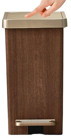 Mxshc De Basura Para Cocina | Cubo de Basura con Accionamiento con Pie para Hogar y Cocina - Papelera Fina Para Sala De Estar Baño Garaje Habitación Despacho Dormitorio