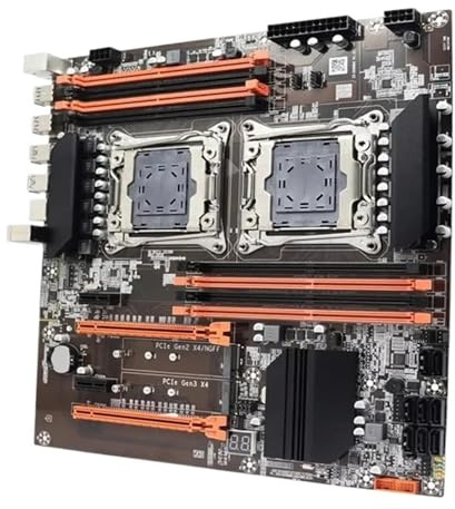 X99 Dual CPU Motherboard Kit E5 2680 V4&DDR4 64GB (4 * 16GB) LGA2011-3 M.2 NVME for Desktop Gaming Computer(Motherboard+CPU+RAM)