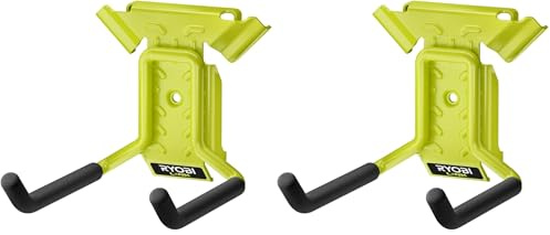 RYOBI - Double Long Hook for Tool Hanger - SYTEME Link - RSLW801, Green & Anthracite (Pack of 2)
