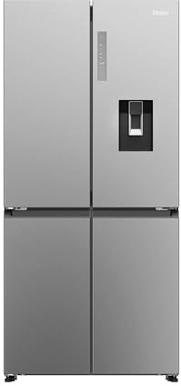 Haier Cube 83 Series 3 HCR3818DWMM - Frigorífico Americano, 463L, 4 Puertas, Motor Inverter, Air Surround, Total No Frost, Ancho 83,3cm, Alto 181,5 cm, Inox