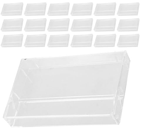 MUSISALY 20 Stück -Pack Transparente Aufbewahrungsbox für Musikkassetten Kunststoff Kassettenhalter mit Deckel Retro Kassettenbox für Sammler und Musikparty Leicht und Robust