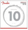 Fender Original 150 Electric Guitar Strings, Pure Nickel Wound, Ball End, 150R .010-.046 Gauges, (6)