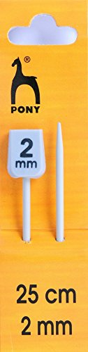 Pony Metal Knitting Pins/ Knitting Needles 25cm long - 2mm