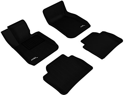 3D MAXpider Custom Fit Kagu Floor Mat (Black) Compatible with BMW 3 Series Sedan (F30) RWD 2012-2018 - Full Set