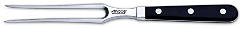 Arcos Séries Clasica - Fourchette à Découper - Lame Acier Inoxydable Forgé Nitrum 160 mm - Manche Polyoxyméthyléne (Pom) Couleur Noir