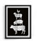 Follygraph Küche Poster - Meat Cuts - Küche Bild, Kitchen Poster, schwarz - (21x30cm)