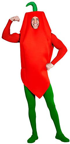 WIDMANN CHILI PEPPER (costume) - (One Size Fits Most Adult), Rouge/Vert