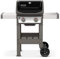 Weber Spirit II E-210 GBS Barbecue a Gas, 2 Bruciatori, Griglia di Cottura 51 x 46 cm, Termometro sul Coperchio, Ripiano Laterale Sinistro Laterali Ripiegabile, 4 Ruote, Nero/Grigio