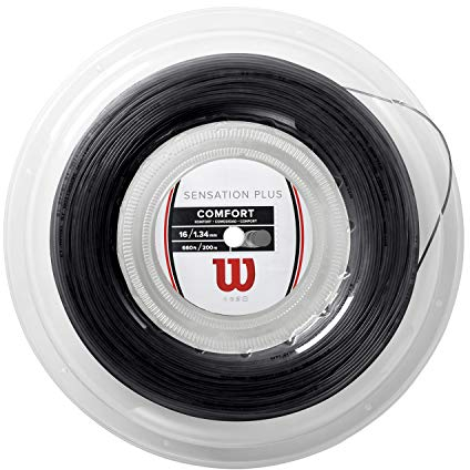 Wilson Unisex-Adult Sensation Plus Reel Tennissaite, Black, 200 m