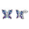 Aurora Tears Frauen Mystic Rainbow Topaz Schmetterling Ohrringe 925 Sterling Splitter Schmuck Zirkonia Tiere Stud Dating DE0078M