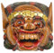 Oriental Galerie Barong Maske balinesische Mythologie Drachenmaske Bali Barongmaske Rangda Ubud Asien gute Geister traditionell ca. 25 cm Holz, Farbe:Orange