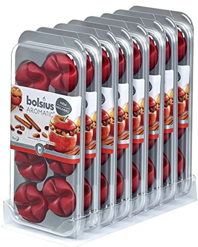 64 Stück Bolsius AROMATIC Wax Melts Wachs Duft Schmelzblüten Düfte (8x8er) (Baked Apple W26)