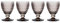 Villeroy & Boch Boston Coloured Weißweingläser Smoke 4er Set, 230 ml, Farbige Weingläser mit Facettenmuster, Kristallglas für Weißwein, Spülmaschinengeeignet, Grau
