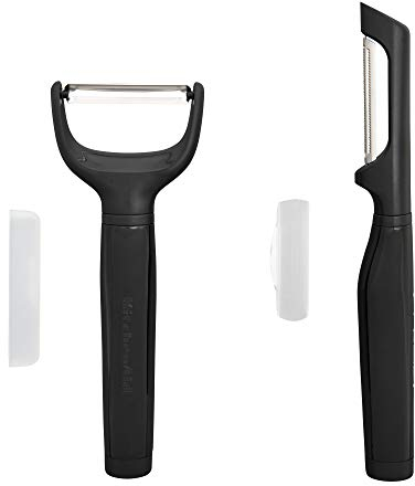 KitchenAid KQ355OHOBB Universal Peeler Set, Plastic, Onyx Black