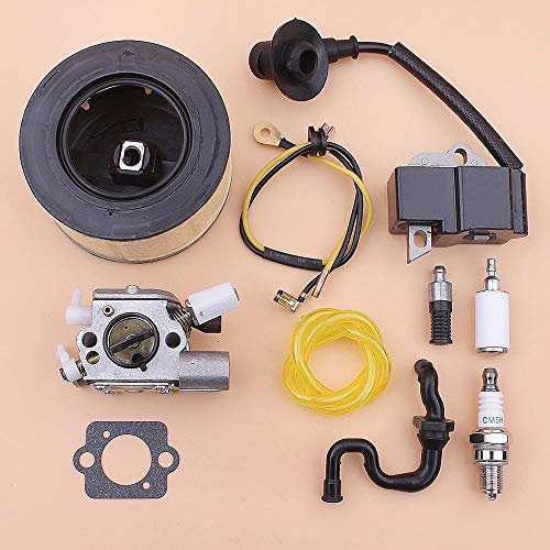 Beixi Time Carburetor Ignition Coil Compatible with Stihl MS251 MS 251 Air Fuel Oil Filter Lline Spark Plug Kit Chainsaw 1143 120 0617
