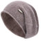 jaxmonoy Slouchy Strickmütze für Damen, Winter, weich, warm, leicht, gestrickt, Totenkopf-Mütze, Braun, Einheitsgröße