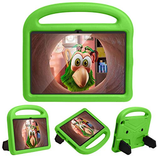QANG Funda Protectora para Amazon Fire HD 8 2020 / Fire HD 8 Plus 2020, Ligera, a Prueba de Golpes, con asa de Transporte y Soporte Caso para Amazon Fire HD 8 2020 / Fire HD 8 Plus 2020 (Verde)