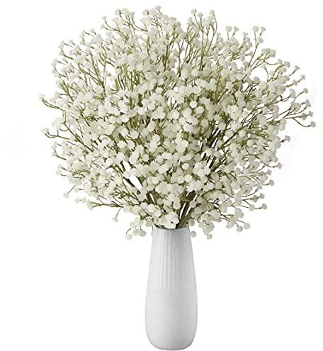 10 Stücke Künstliches Schleierkraut Kunstblumen Gypsophila Blumenstrauß Dekorative Künstliches Blumen für Zuhause Hochzeit Party Dekor Blumenstrauß