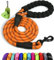 Taglory Hundeleine mit bequemen gepolsterten Griff, robuste Hundeleine zum Trainieren und Gassi gehen, 180×1.2cm Reflektierend Führleine aus weichem Nylon für große Hunde, orange