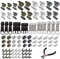 Zasvec Reißverschluss Reparatur Set 142 Stück Zinklegierungs Reißverschluss Unterer Reißverschluss Stopper Metall Reißverschluss Ersatz Reißverschluss #3#5#8 für Zipper Reparatur