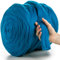 MeriWoolArt® XXL Merino Wolle Garn 4-5 cm Dick, Filzwolle Trockenfilzen Nassfilzen, DIY Klobiges Decke Garn, Baby Wolle, Arm Stricken Türkis, 100g