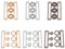BENECREAT 3 Set 3 Farben Breite Taille Gürtelschnalle, 6.8x3 cm Metallhakenschnalle Befestigungsgürtel Zubehör für DIY Taillengürtel Handnähen Kleid Gürtelherstellung