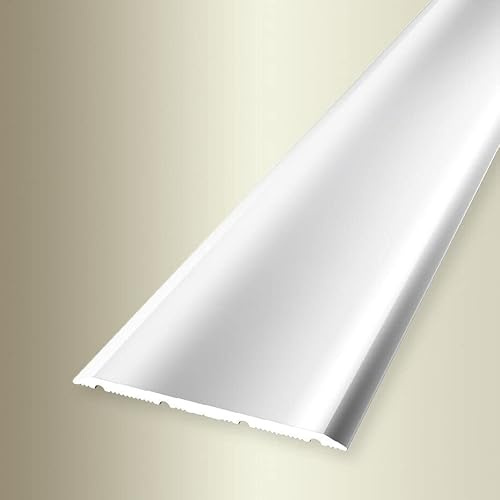 PROVISTON | Übergangsprofil | Breite: 40 mm | Höhe: 0-99 mm | Länge: 1000 mm | Aluminium Poliert | Glatt | Selbstklebend