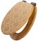 banjado Design WC Sitz Bambus Absenkautomatik 45,8x37,5cm / Toilettendeckel mit Absenkautomatik Holz/hochwertiger Bambus Klodeckel/WC-Sitz für gängigen Toiletten/Motiv Tapete Beige