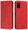 KOUYI Kompatible mit Samsung Galaxy A41 Hülle, Retro Premium PU Leder Weich TPU Klapphülle Kartenfächer Magnetic Standfunktion Flip Wallet Shockproof Handyhülle (Rot)