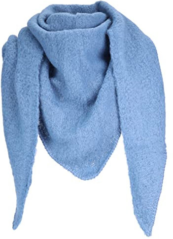 irisaa Damen Schal XXL, weiche flauschige dreieckstuch, Deckenschal Herbst Winter Dreieck Halstuch für Frauen und Mädchen, Lang Kuschelig 190 * 80cm, Schal Farben 2020:Blau