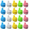 AWAVM 20 PACK Self Adhesive Hooks, Thumb Wall Hooks Stick on Bathroom Cable Holder, Organiser, Tidy Clips for Home, Office, Desk, Car, Gift Idea (Thumb hook - 20)